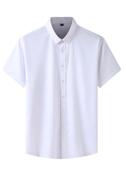 Stylish Plus Size Men's Lightweight Stretch Short Sleeve Shirt for Effortless Summer Style