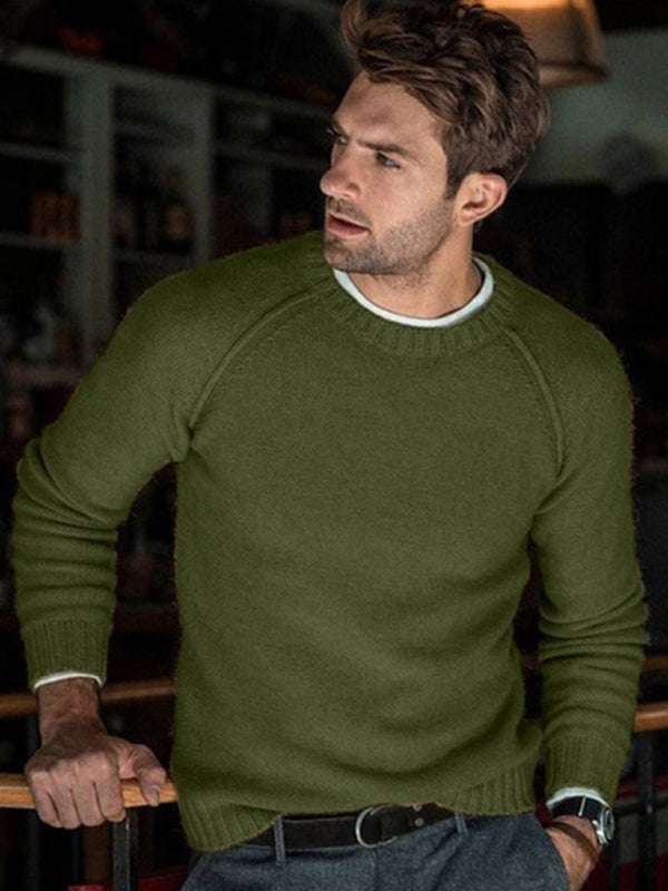 Stylish Men's Slim Fit Round Neck Sweaters for Effortless Leisure