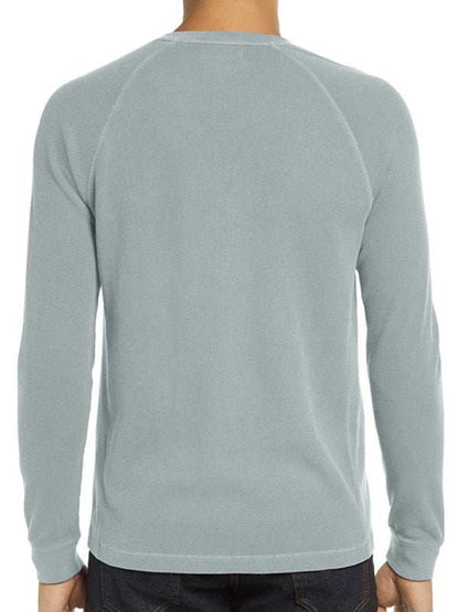 Versatile Men's Waffle Knit Henley Shirt - Perfect for Every Season!