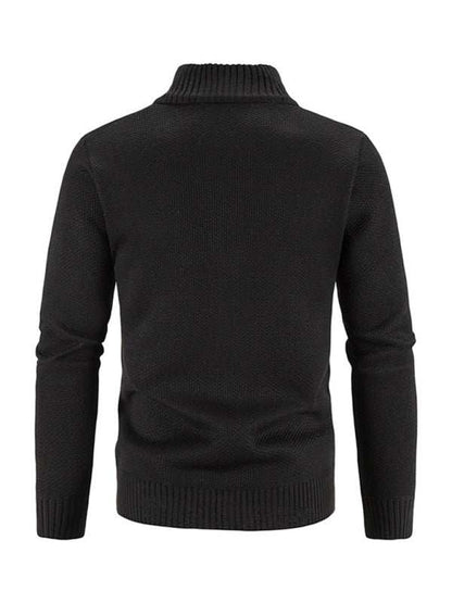 Stylish Men's Knitted Stand Collar Jacket for Casual Comfort