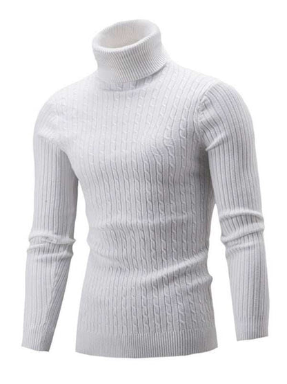 Sleek Stretchy Turtleneck Sweater for Men - Perfect Casual Elegance