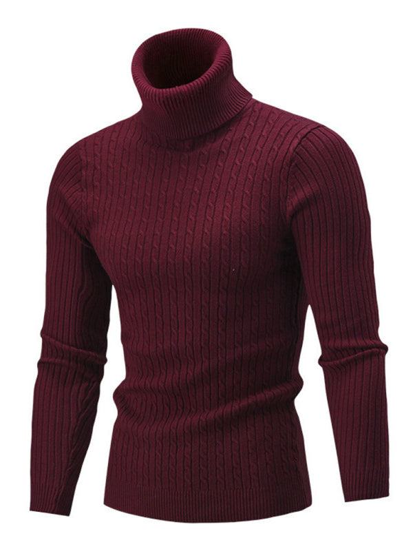 Sleek Stretchy Turtleneck Sweater for Men - Perfect Casual Elegance