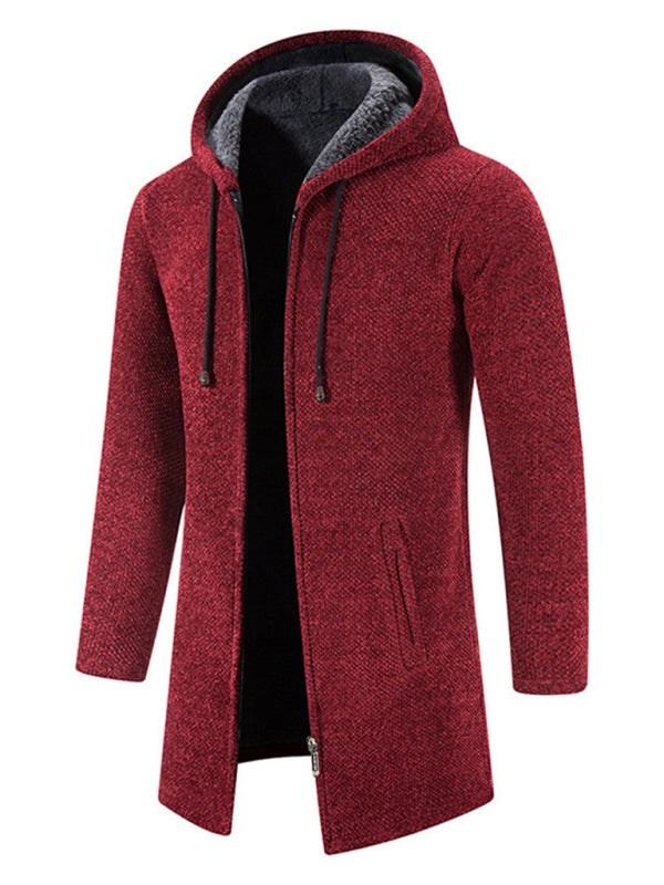 Stylish Men's Zip-Up Hooded Cardigan for Casual Spring-Summer Wear