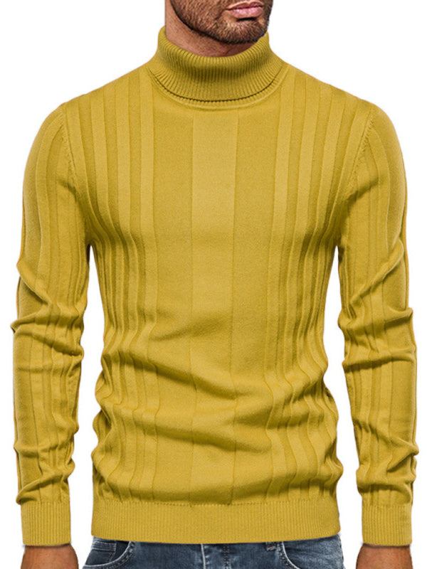 Stylish Men's Knitted Turtleneck Pullover Sweater for Effortless Casual Elegance