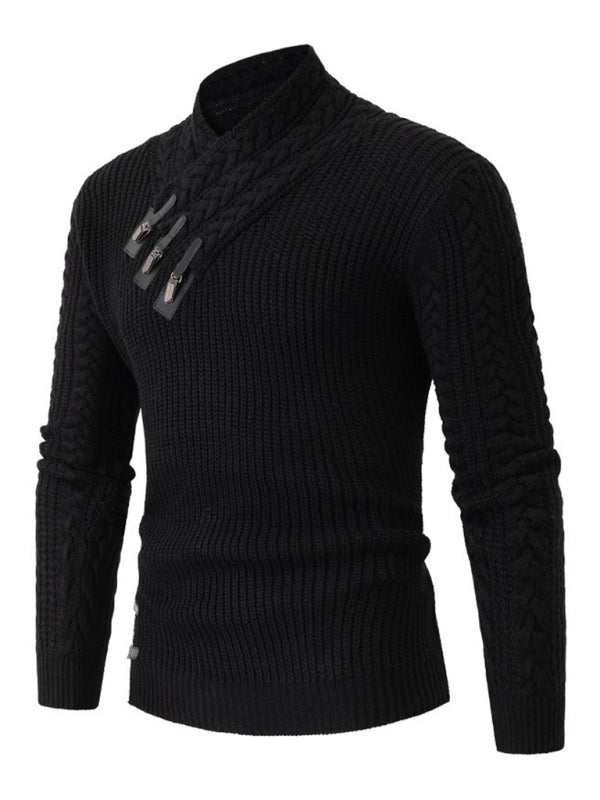 Cozy Autumn-Winter Men's Sleeveless Cable Knit Pullover Sweater