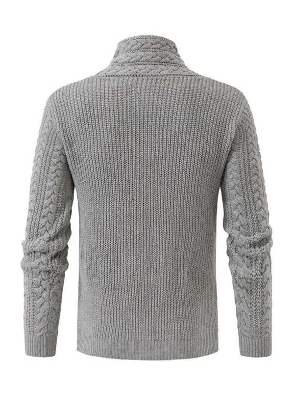 Cozy Autumn-Winter Men's Sleeveless Cable Knit Pullover Sweater