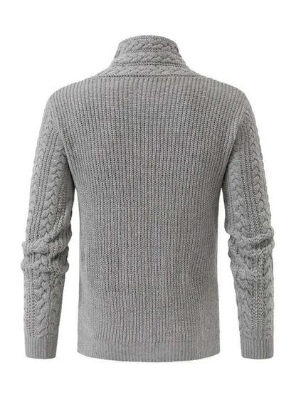 Cozy Autumn-Winter Men's Sleeveless Cable Knit Pullover Sweater