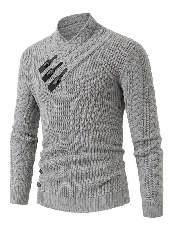 Cozy Autumn-Winter Men's Sleeveless Cable Knit Pullover Sweater