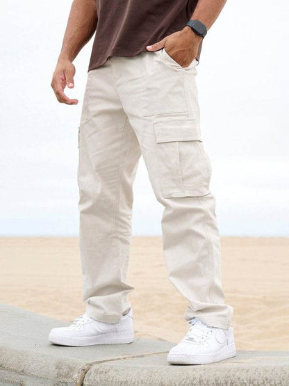 Versatile Men's Spliced Casual Sports Overalls - Easygoing Comfort for Spring & Summer Adventures