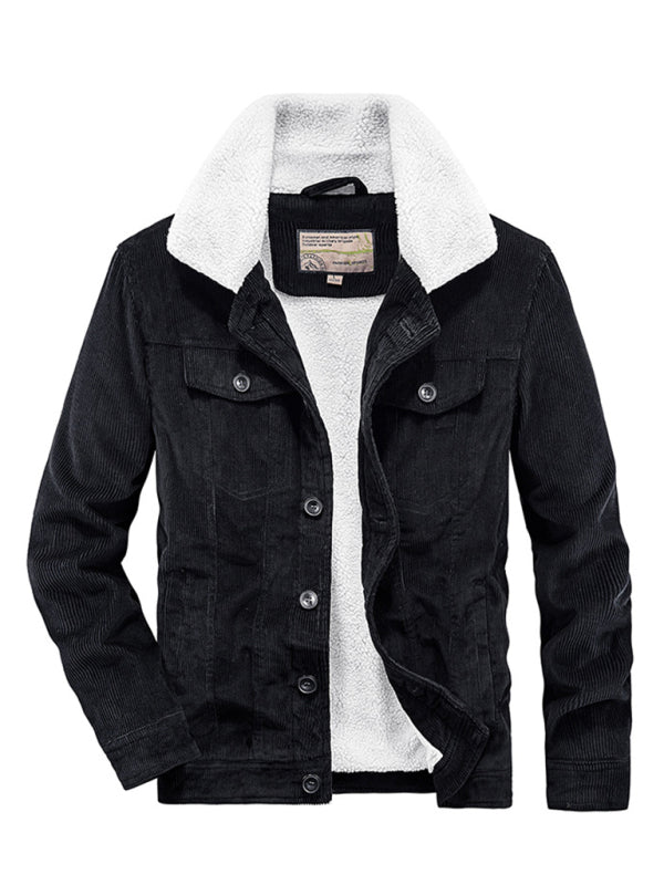 Lapel Corduroy Jacket for Men - Stylish & Cozy