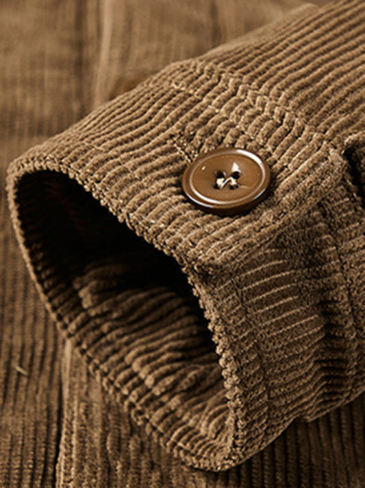 Lapel Corduroy Jacket for Men - Stylish & Cozy