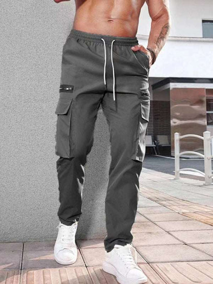 Stylish Men's Zippered Casual Sports Overalls for All Seasons