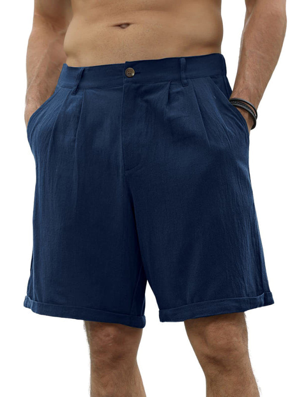 Men's Stylish Button-Up Shorts for a Cool Beach Look