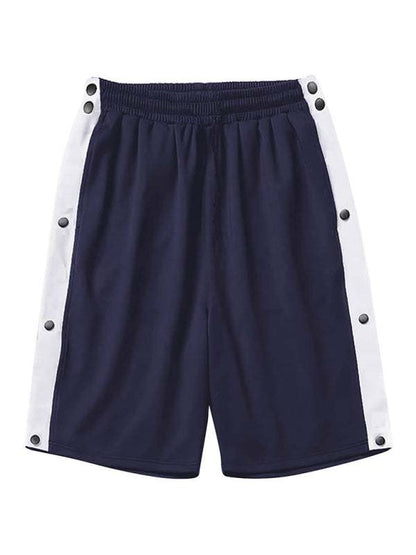 Stylish Men's Loose-Fit Sports Shorts with Full Side Buttons for Effortless Summer Vibes