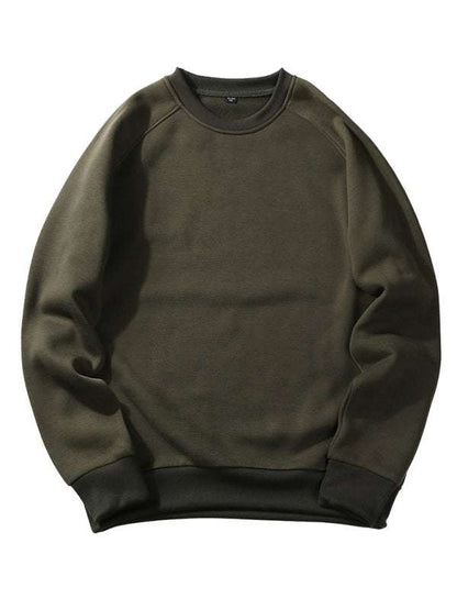 Classic Comfort Men's Raglan Sleeve Crew Sweatshirt - Perfect for All Seasons