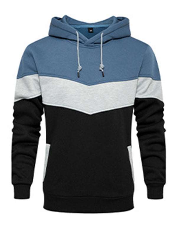 Stylish Men's Color Block Hooded Sweatshirt - Perfect for Year-Round Casual Wear