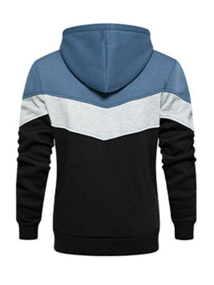 Stylish Men's Color Block Hooded Sweatshirt - Perfect for Year-Round Casual Wear