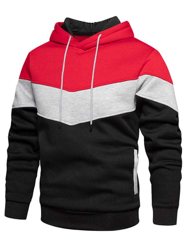 Stylish Men's Color Block Hooded Sweatshirt - Perfect for Year-Round Casual Wear