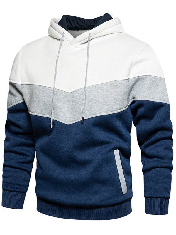 Stylish Men's Color Block Hooded Sweatshirt - Perfect for Year-Round Casual Wear