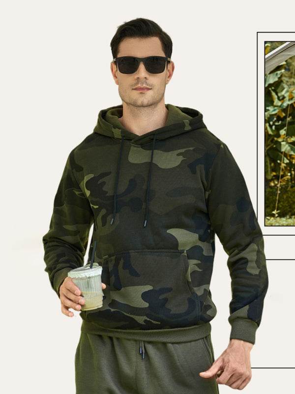 Stylish Men's Camouflage Hooded Sweatshirt - Perfect Blend of Comfort and Trend