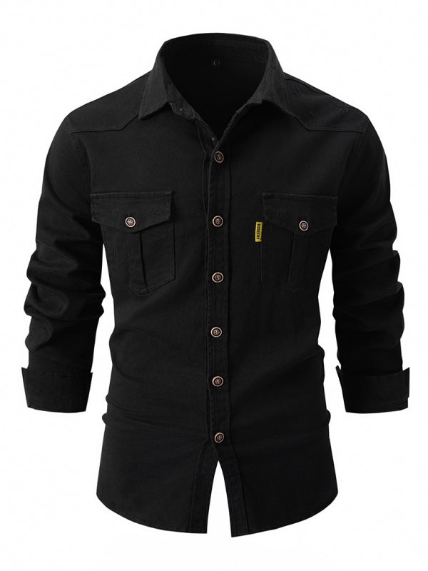 Fashionable Men's Slim Fit Long Sleeve Shirt for Business and Casual Wear