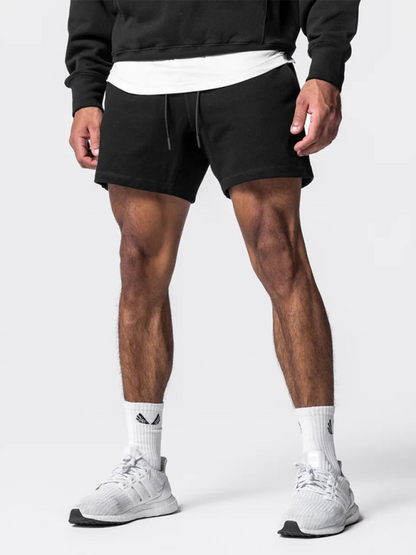 Retro-Inspired Men's Versatile Training Shorts - Embroidered Loose Fit for Ultimate Comfort and Style