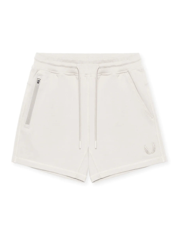 Men's leisure retro loose embroidered shorts with pockets.