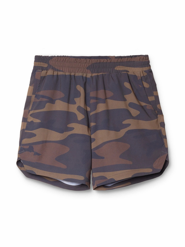 Men's camo sports shorts, multi-pocket, polyester, spring-summer style.