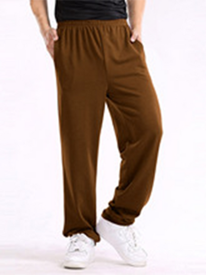 Effortlessly Stylish: Men's Lightweight Casual Loose-Fit Trousers in Solid Colors