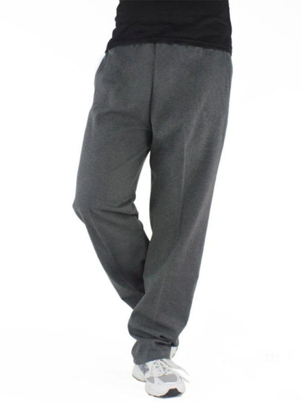 Effortlessly Stylish: Men's Lightweight Casual Loose-Fit Trousers in Solid Colors