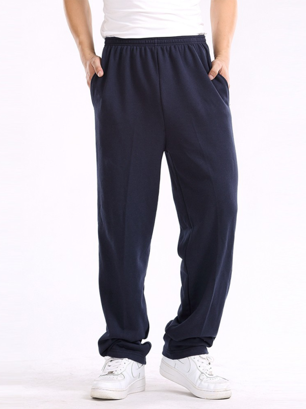 Effortlessly Stylish: Men's Lightweight Casual Loose-Fit Trousers in Solid Colors