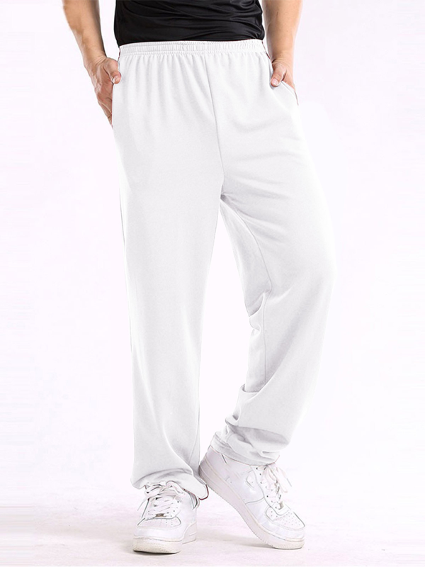 Effortlessly Stylish: Men's Lightweight Casual Loose-Fit Trousers in Solid Colors