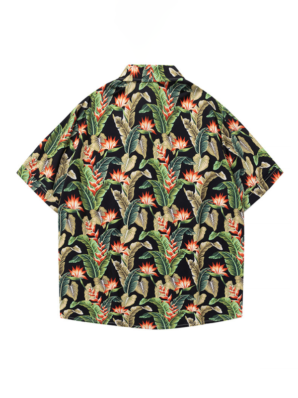 Tropical Paradise Men's Short Sleeve Hawaiian Vacation Shirt