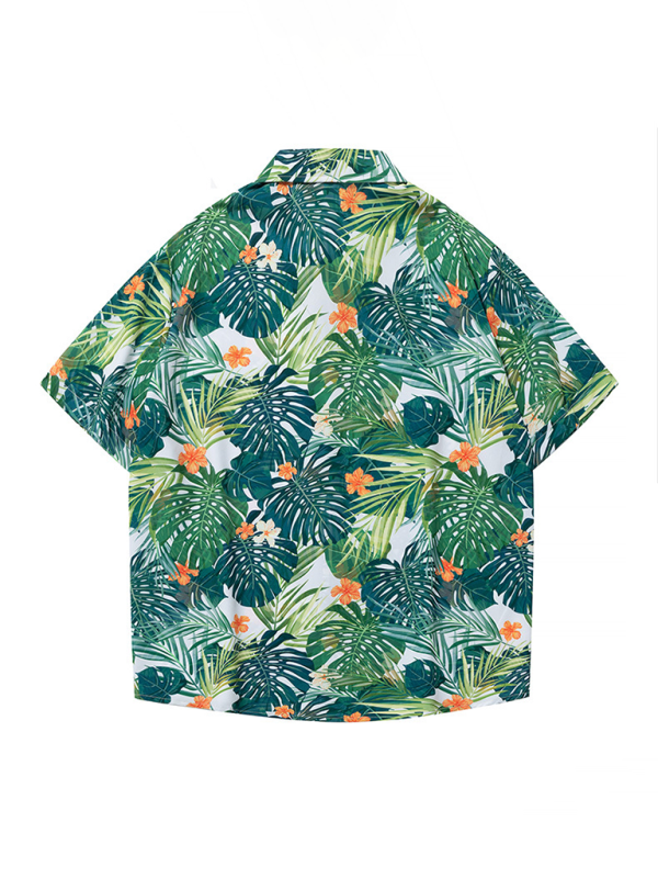 Tropical Paradise Men's Short Sleeve Hawaiian Vacation Shirt