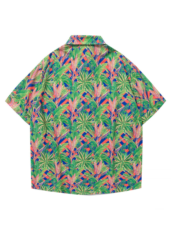 Tropical Paradise Men's Short Sleeve Hawaiian Vacation Shirt