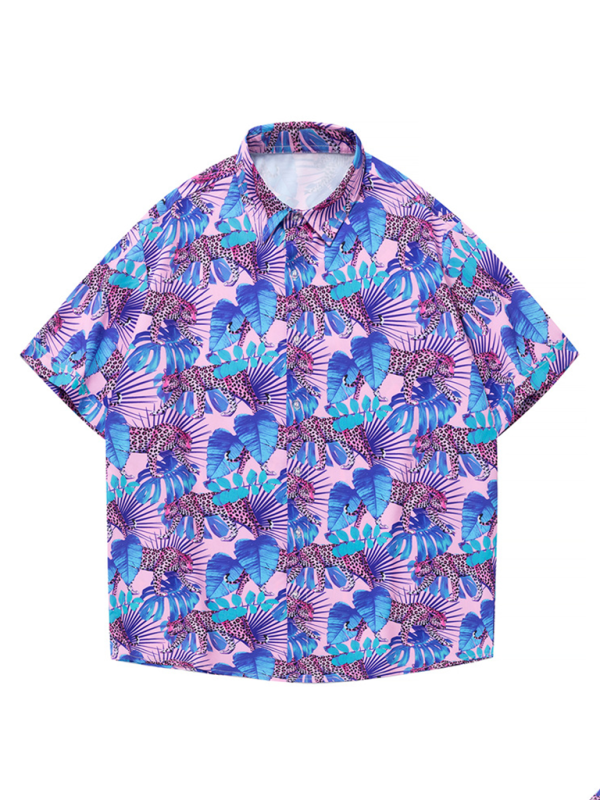 Tropical Paradise Men's Short Sleeve Hawaiian Vacation Shirt