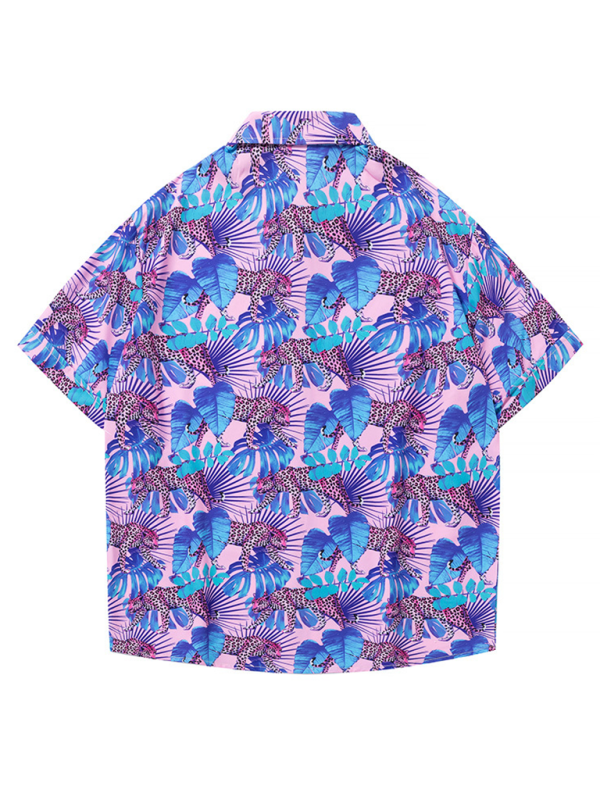 Tropical Paradise Men's Short Sleeve Hawaiian Vacation Shirt