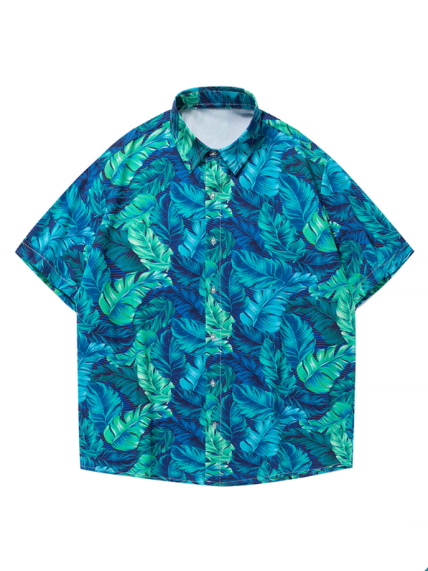 Tropical Paradise Men's Short Sleeve Hawaiian Vacation Shirt