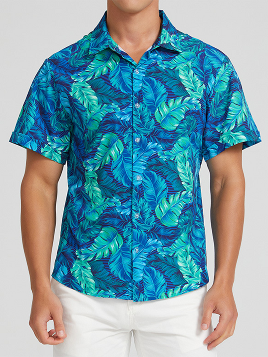 Hawaiian Print Men's Vacation Shirt for Beach Days