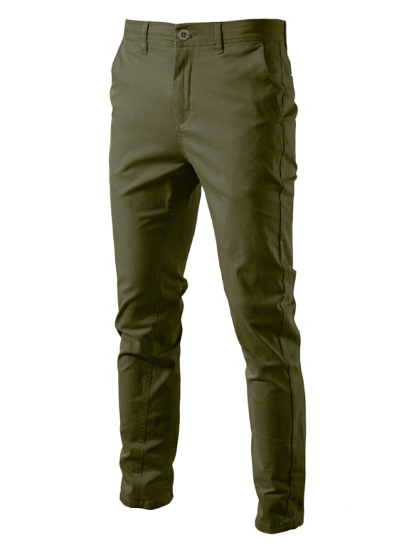 Classic All-Season Men's Versatile Solid Color Casual Trousers