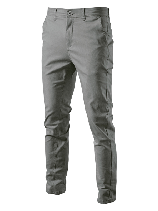 Classic All-Season Men's Versatile Solid Color Casual Trousers