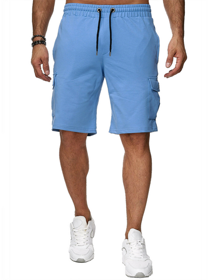 Ultimate Men's Multi-Pocket Active Shorts - Comfortable Fitness Overalls for Spring-Summer Adventures