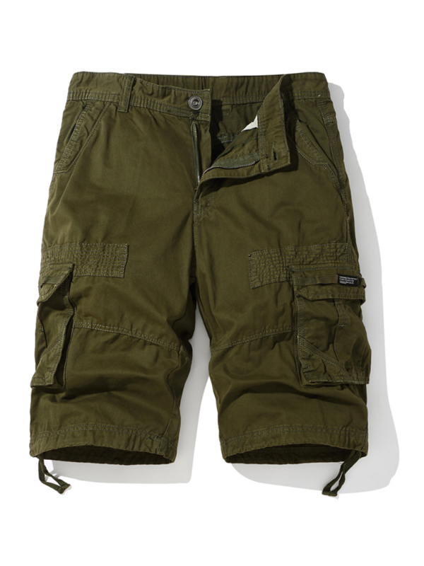 Vintage-Inspired Men's Utility Shorts Overalls with Ample Pocket Space