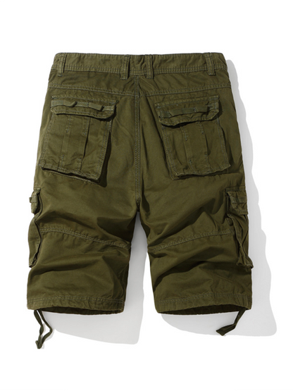 Vintage-Inspired Men's Utility Shorts Overalls with Ample Pocket Space