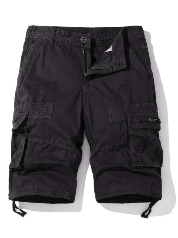 Vintage-Inspired Men's Utility Shorts Overalls with Ample Pocket Space