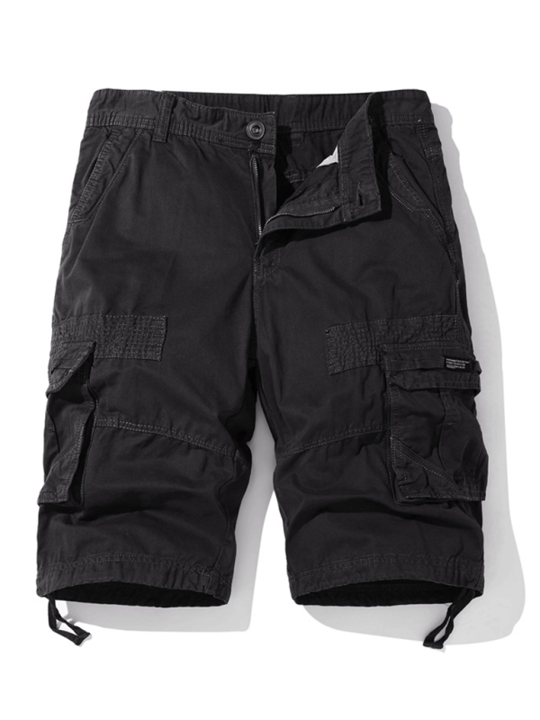 Vintage-Inspired Men's Utility Shorts Overalls with Ample Pocket Space