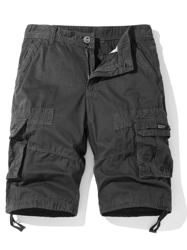 Vintage-Inspired Men's Utility Shorts Overalls with Ample Pocket Space