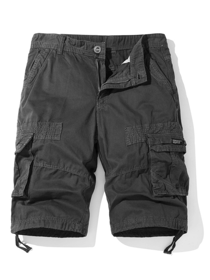 Vintage-Inspired Men's Utility Shorts Overalls with Ample Pocket Space