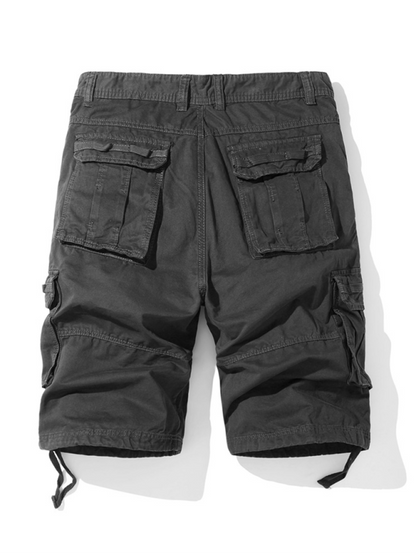 Vintage-Inspired Men's Utility Shorts Overalls with Ample Pocket Space