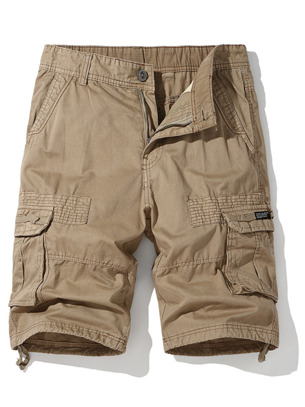 Vintage-Inspired Men's Utility Shorts Overalls with Ample Pocket Space